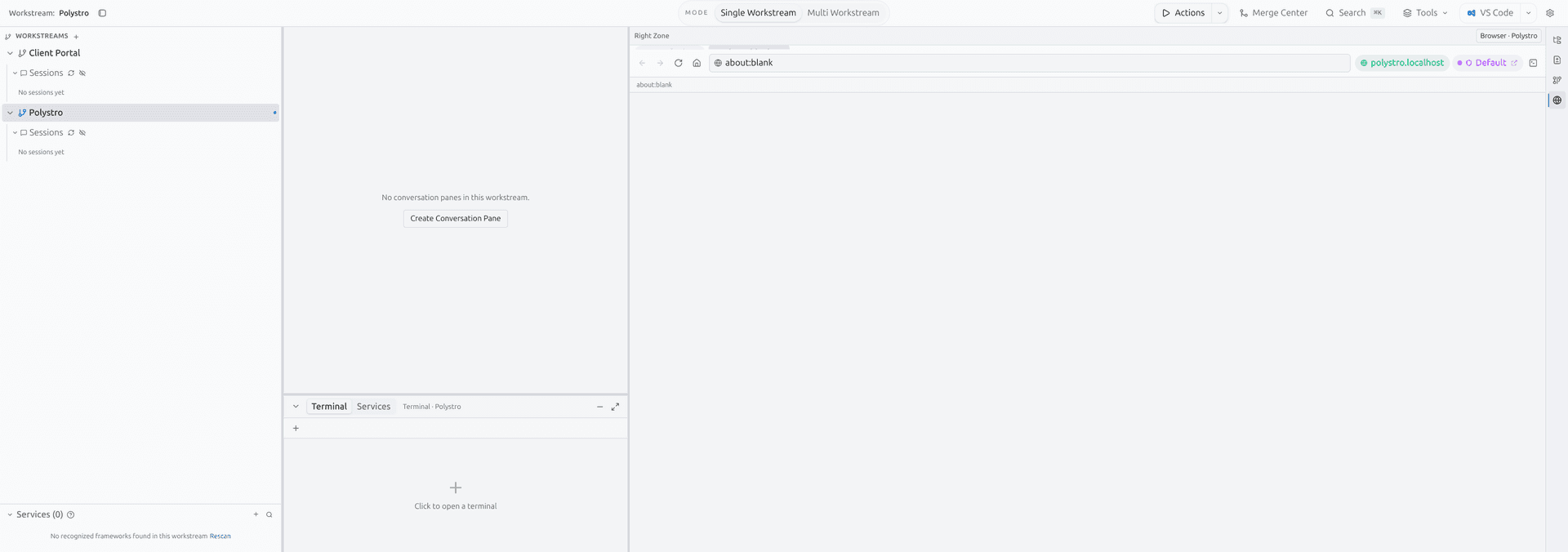 Polystro integrated browser with identity controls