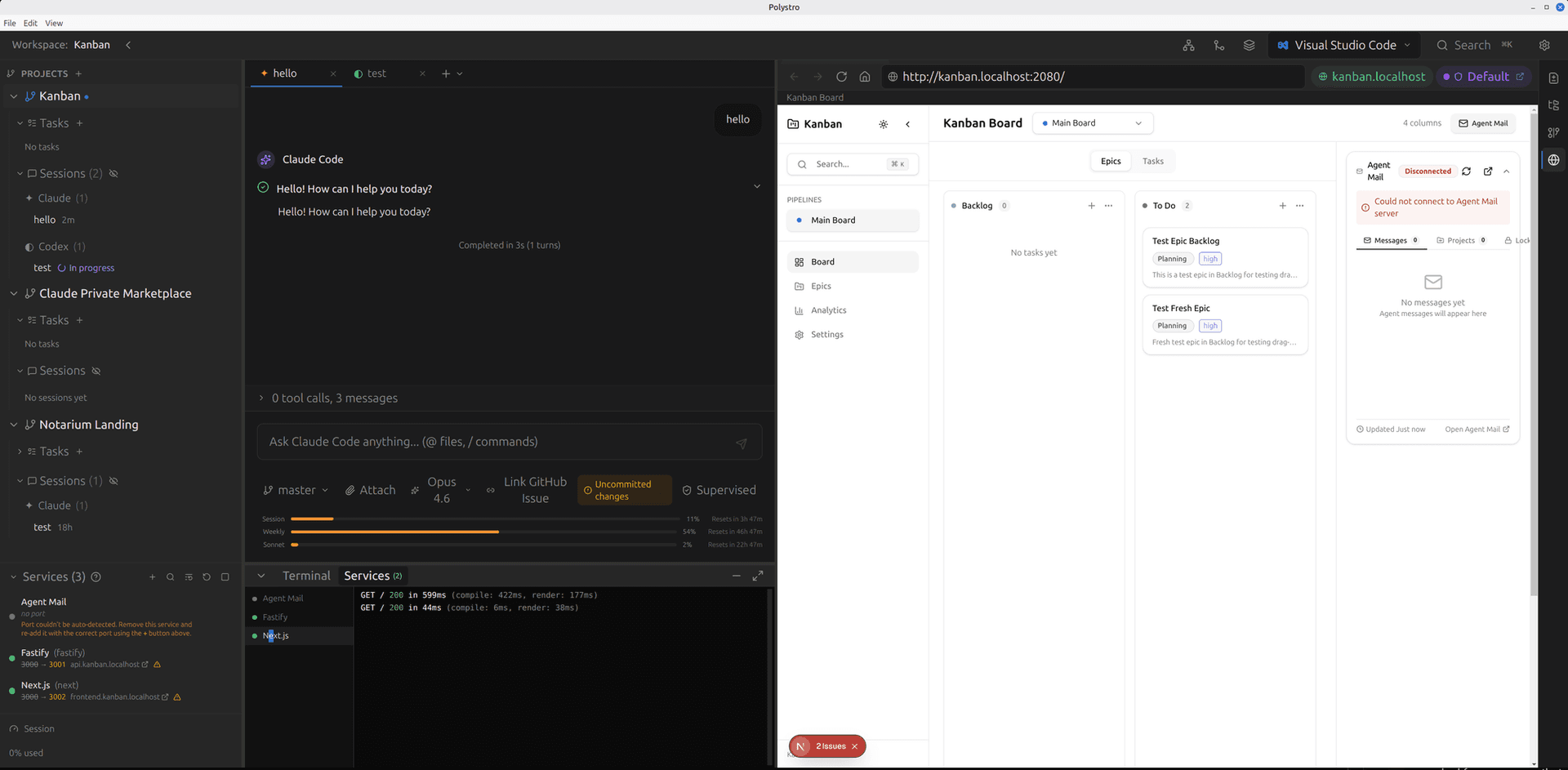 Polystro desktop shell view